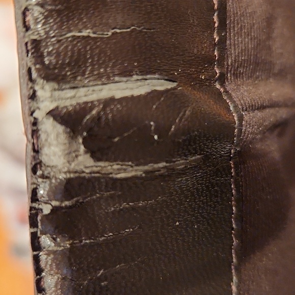 Ann Taylor Loft tall brown Vegan leather pleather boots sz 7 - Picture 13 of 14